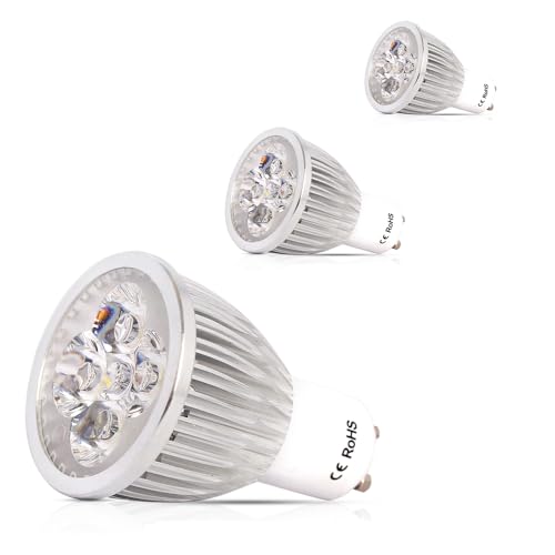 3er Set GU10 LED Spot Leuchtmittel 6W warmweiß 3000K GU10 Fassung 230V 220V 520LM Spot Lampe Strahler Birne- Ersatz für Halogen breiter 120°Abstrahlwinkel NICHT Dimmbar Leuchtmittel (3 Stück) von Chao Zan