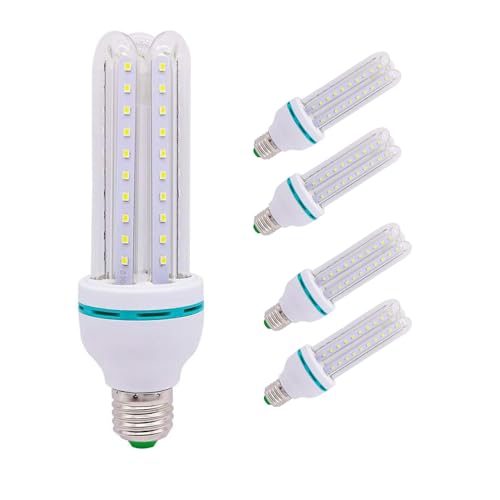 Chao Zan LED Lampe Stabform Glühbirne E27,12W Entspricht 120W Glühlampe, LED Kronleuchter Lampen,6000K Kaltweiß,Geringer Stromverbrauch (5 Stück) von Chao Zan