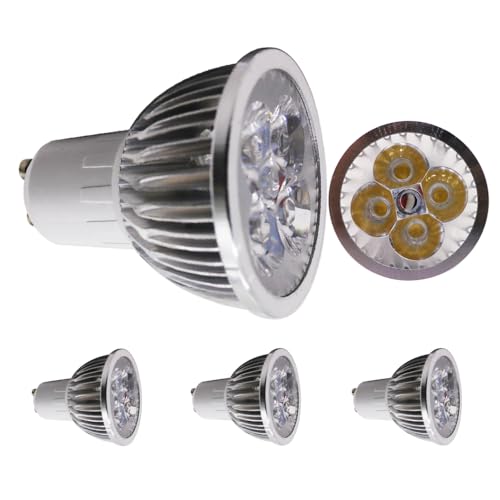 Chao Zan Led Birnen,GU10-Spots,4W,400 Lumen,Warmweiß LED Lampe,60°Abstrahlwinkel,Nicht Dimmbar Reflektorlampen (Warmweißes Licht, 4 Stück) von Chao Zan