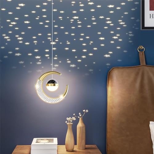 Chao Zan Moderne Pendelleuchte,Led Hängelampe,Design Hängeleuchte für Wohnzimmer Schlafzimmer Arbeitszimmer Büro Esszimmer (Gold, Warmweißes Licht) von Chao Zan