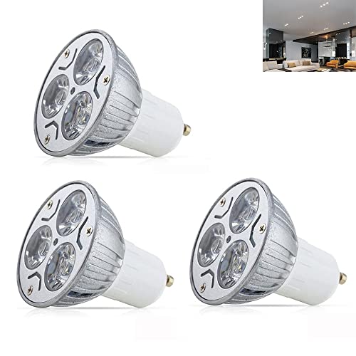 GU10 LED, 3W 210-240 Lumen Leuchtmittel, Warmweiß 2800-3000K Birne Lampe Spot, ersetzt 25W Halogenlampen, 120° Grad Strahlwinkel Reflektorlampen Nicht dimmbar Spotlight Schlafzimmer Esszimmer 3 Stück von Chao Zan