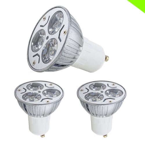 GU10 LED Kaltweiss 6000K LED lampe LED ReflektorLampe led Birnen 3W ersetzt 24W Watt Halogen LED Leuchtmittel Reflektor Strahler Spot Glühlampen Nicht dimmbar 120° Abstrahlwinkel 220V (3 Stück) von Chao Zan