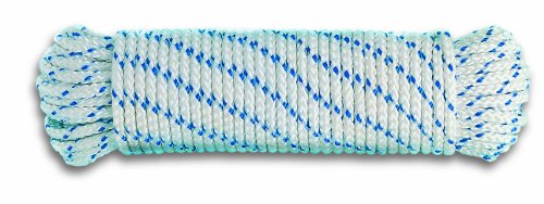 Chapuis DR8 Geflochtenes Polypropylen-Seil - 360 kg - Durchmesser 6 mm - Länge 10 m - Weiß/blau von Chapuis