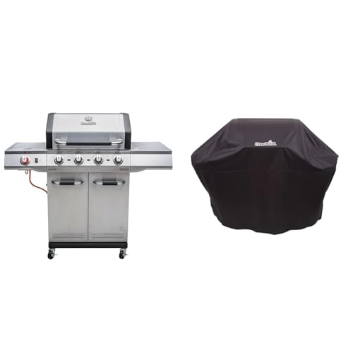 Char-Broil Advantage PRO S 4-4 Brenner Gasgrill mit Keramik-Sear-Brenner und Grillpfanne & 140766 - Universal Wetterschutzhaube für 3 & 4-Brenner-Gasgrill von Char-Broil