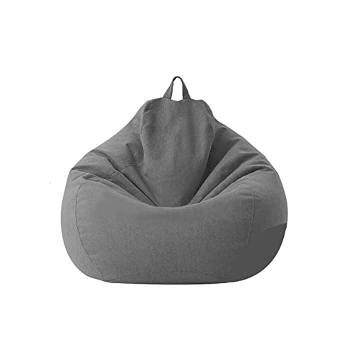 Chickwin Sitzsack ohne Füllung für Erwachsene und Kinder, Sitzkissen Bodenkissen Kissen Sessel BeanBag Sitzsäcke für Outdoor & Indoor Gaming Entspannen (Dunkelgrau,70x80cm) von Chickwing