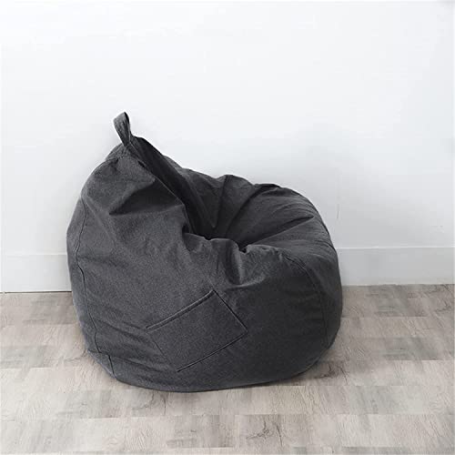 Chickwin Sitzsack ohne Füllung für Erwachsene und Kinder, Sitzkissen Bodenkissen Kissen Sessel BeanBag Sitzsäcke für Outdoor & Indoor Gaming Entspannen (Dunkelgrau,90x100cm) von Chickwing