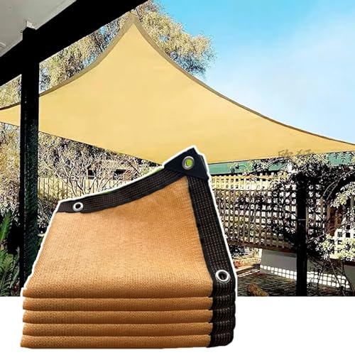 Schattiernetz für Pergola Garten Balkon Sonnenschutznetz mit Ösen Wärmedämmung UV-beständig Windschutz Sonnensegel(Color:A,Size:5 * 8m) von Chihen