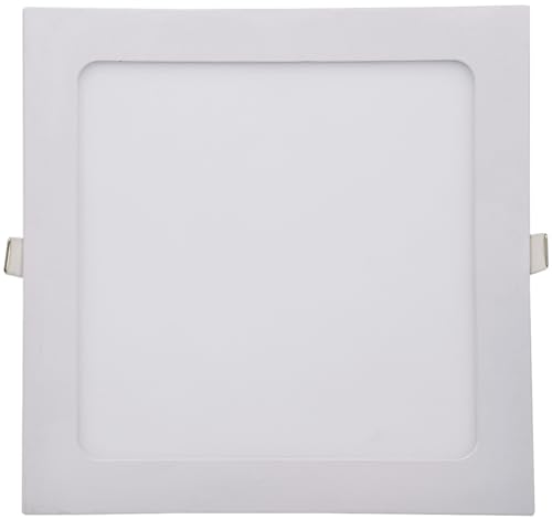 ChiliTec LED Licht-Panel Wand Decke Einbau I Eckig 12-30 cm I 230V I 6-24W I inkl. Trafo I 12mm flach I Lichtfarbe wählbar (neutralweiß, 22,5 x 22,5cm) von ChiliTec