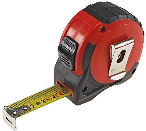 Metall Maßband 5m, Bandmaß mit Aufroller Gürtelclip Metall Maßband 5m, Bandmaß mit Aufroller Gürtelclip von ChiliTec