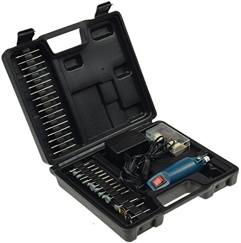 Mini Bohrmaschine Gravur & Polier Set 63-teilig 12.000UpM 60x Schleifwerkzeuge, Bohrer, Poliermatten mit 230V auf 12V Netzteil Mini Bohrmaschine Gravur & Polier Set 63-teilig 12.000UpM 60x Schleifwerkzeuge, Bohrer, Poliermatten mit 230V auf 12V Netzteil von ChiliTec