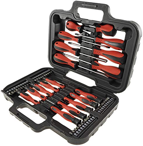 Schraubendreher Set 58 Teile Profi Schraubendrehersatz Bits Magnethalter im Koffer, Schlitz- Kreuz- Torx- Präzisionsschraubendreher Schraubendreher Set 58 Teile Profi Schraubendrehersatz Bits Magnethalter im Koffer, Schlitz- Kreuz- Torx- Präzisionsschraubendreher von ChiliTec