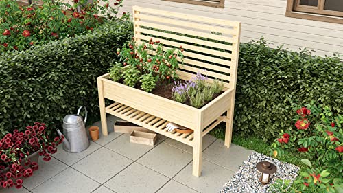 Chillroi® Karibu Hochbeet Pflanzkasten Frühbeet Gartenbeet in verschiedenen Ausführungen (840x1750x1680 mm in Natur mit Sichtschutz) von Chillroi