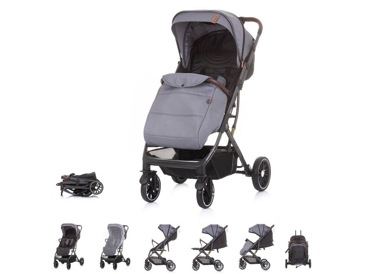 Chipolino Kinder-Buggy Kinderwagen, Buggy Combo 22 kg, Fußabdeckung Moskitonetz Räder gefedert von Chipolino