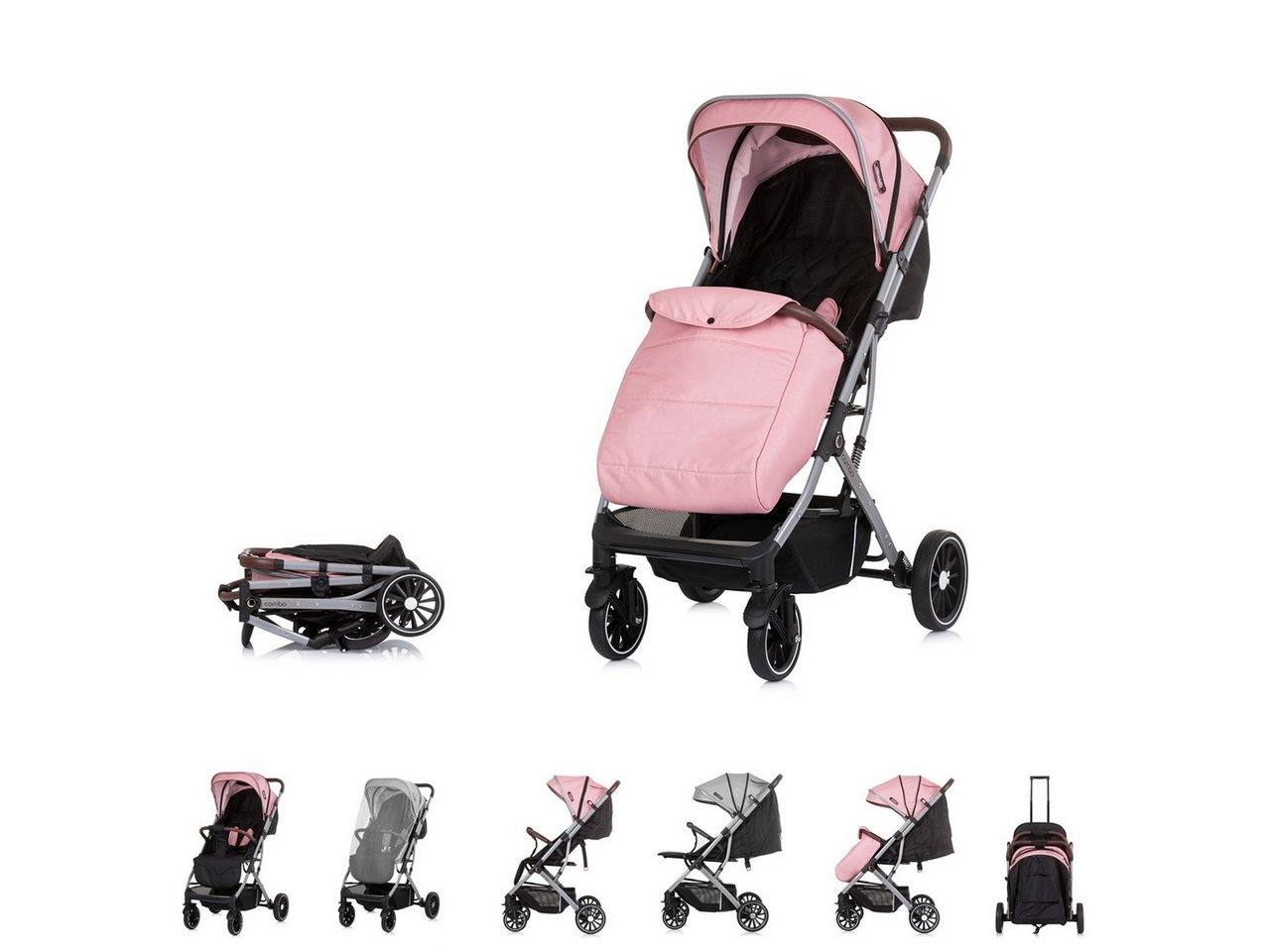 Chipolino Kinder-Buggy Kinderwagen, Buggy Combo 22 kg, Fußabdeckung Moskitonetz Räder gefedert von Chipolino