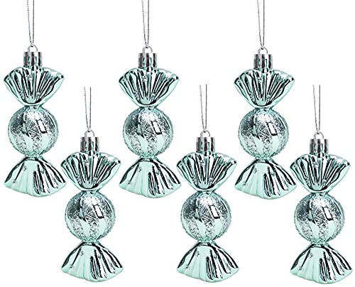 Christmas Concepts® 6er-Pack – 90 mm süße Kugeln – glänzend & glitzernd – Christbaumschmuck (Mint Green) von Christmas Concepts