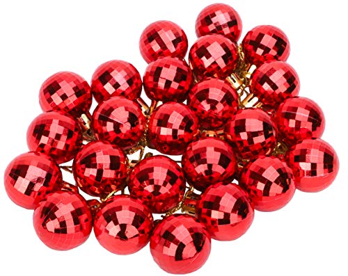 Christmas Concepts Set VON 24 3CM Disco Baubles ROT von Christmas Concepts