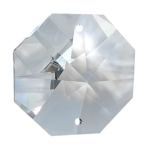 10x Kristall Koppen 2-Loch Kristallklar 8-kant Oktagon Sternschliff Hochbleikristall für Kronleuchter Lüster No.108.648 (18mm) von Christoph Palme Leuchten