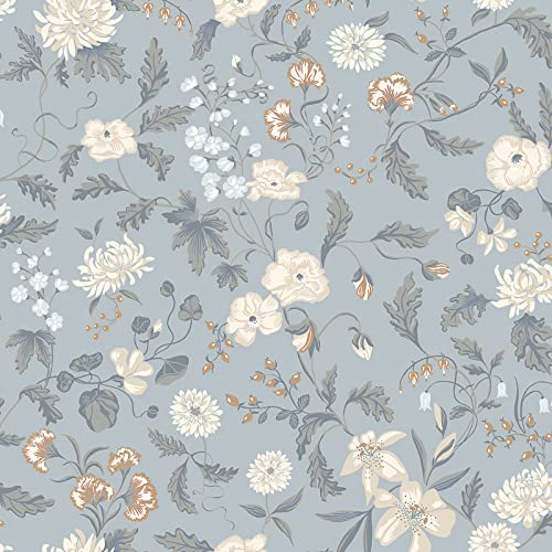 CiCiwind Selbstklebende Tapete Blumen 39CM×10M Grün Blatt Blume Tapete Vintage Möbelfolie Wasserdicht Klebefolie Schlafzimmer Wohnzimmer Wand Möbel Vinyl Wandverkleidung von CiCiwind