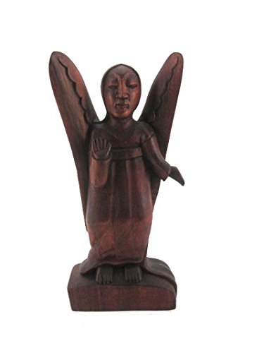 30cm Holz Engel Angel Glückbringer Geschnitzt Handabeit Fair Trade Braun D19 von Ciffre