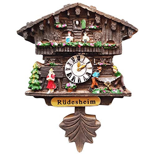 Ciffre Kuckucksuhr Magnet Polyresin Kühlschrank Handmade - Rüdesheim von Ciffre