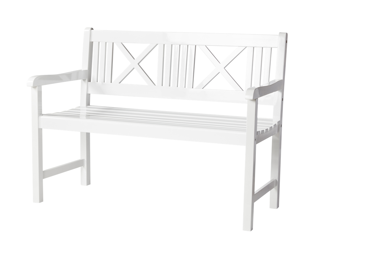 Cinas 2er Bank ROSENBORG 120 x 58 cm, Mahagoni Weiß Cinas 2er Bank ROSENBORG 120 x 58 cm, Mahagoni Weiß von Cinas