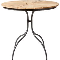 Cinas Garten-Kaffeetisch »Ellen«, ØxH: 80 x 73 cm, Tischplatte: Teakholz - grau Cinas Garten-Kaffeetisch »Ellen«, ØxH: 80 x 73 cm, Tischplatte: Teakholz - grau von Cinas