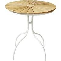 Cinas Garten-Kaffeetisch »Ellen«, ØxH: 80 x 74 cm, Tischplatte: Teakholz - weiss Cinas Garten-Kaffeetisch »Ellen«, ØxH: 80 x 74 cm, Tischplatte: Teakholz - weiss von Cinas