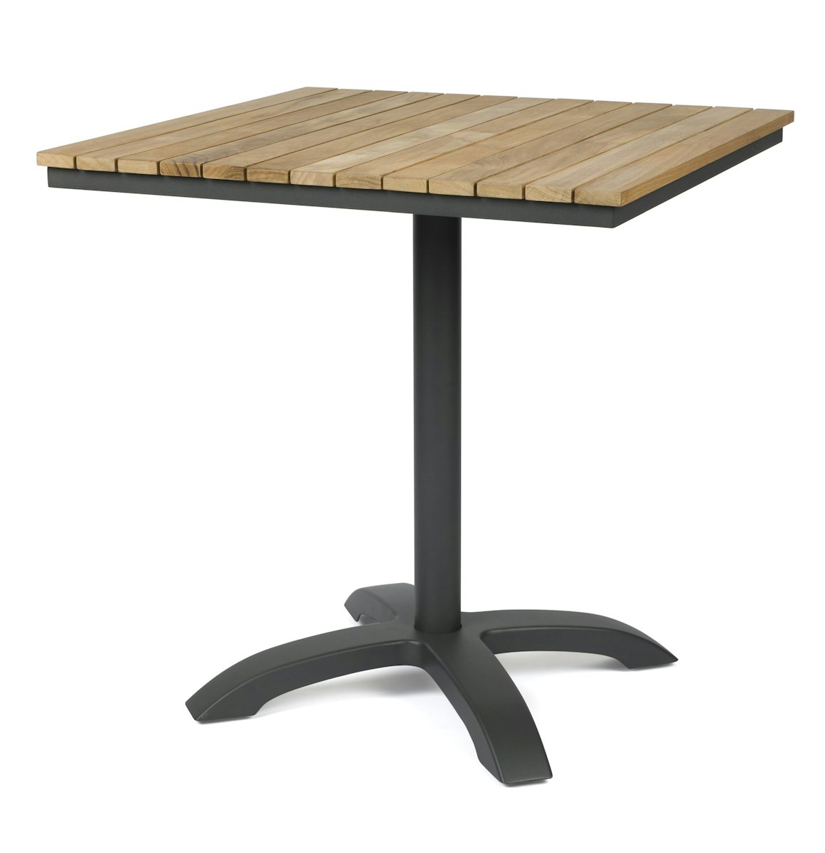 Cinas Kaffeetisch MOOD 70 x 70 cm, Aluminium Anthrazit / Teak Cinas Kaffeetisch MOOD 70 x 70 cm, Aluminium Anthrazit / Teak von Cinas