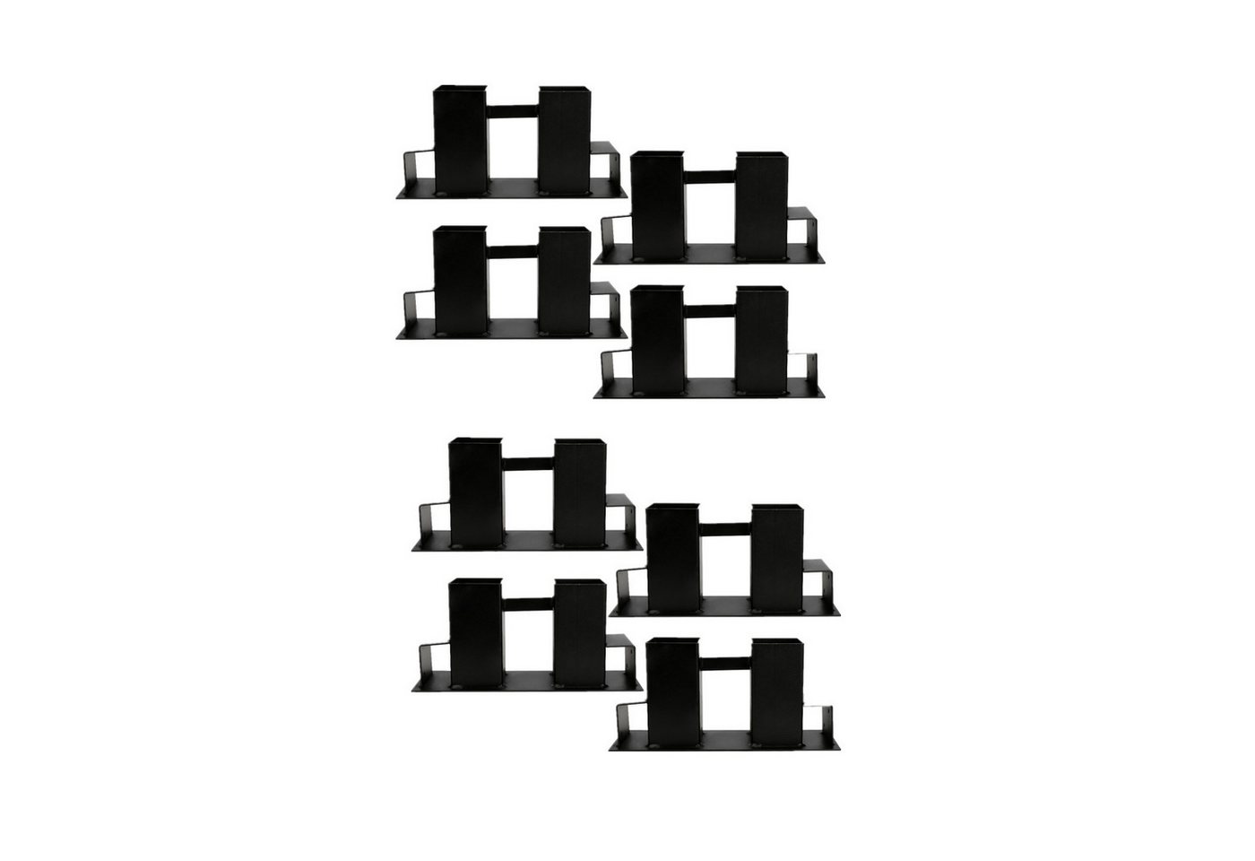 Clanmacy Stapelregal 4-12er Holzstapelhilfe Stapelhilfe Brennholz Verzinkt Metall für Brennholz Holzstapelhalter Kaminholz, 8-tlg. von Clanmacy