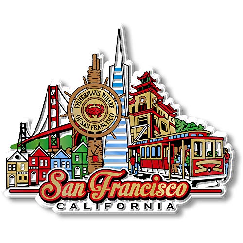 Classic Magnets, San Francisco City Magnet, Sammlerstück, Souvenirs, hergestellt in den USA von Classic Magnets
