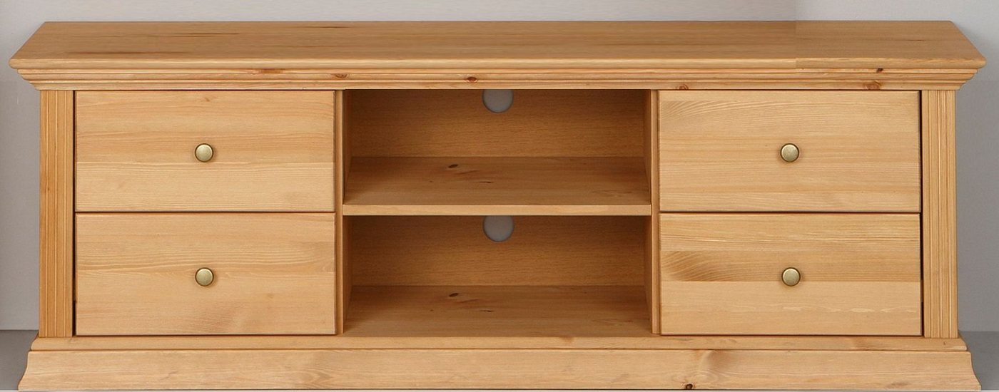 Clever-Moebel TV-Schrank TV Lowboard aus Kiefernholz gelaugt, TV Schrank im Landhausstil von Clever-Moebel