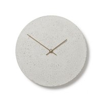 Beton Wanduhr 11, 4"/29 cm - Uhrwerk Cl300407 Kleine Runde Uhr, Weiße Uhr Mit Bronzefarbenen Zeigern von ClockiesStore