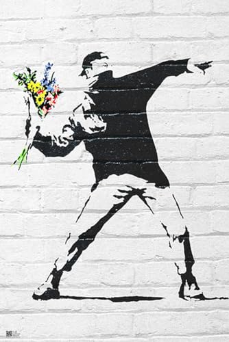 Banksy - Poster (Throwing Flowers) (Größe: 61cm x 91,5cm) + Ü-Poster von Close Up