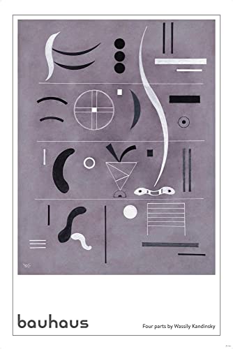 Close Up Bauhaus Poster Plakat Four Parts Wassily Kandinsky (61 x 91,5 cm) von Close Up