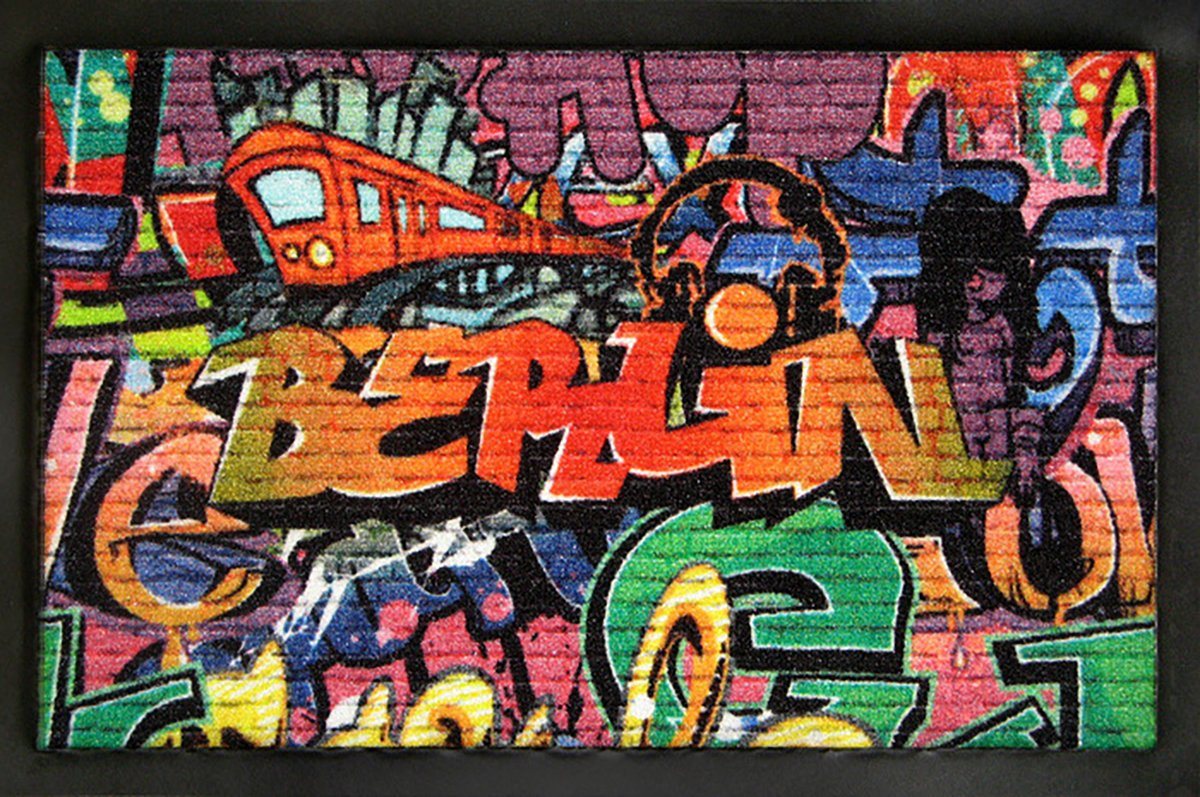 Fußmatte Berlin Graffiti Fußmatte, Close Up, Höhe: 40,5 mm von Close Up