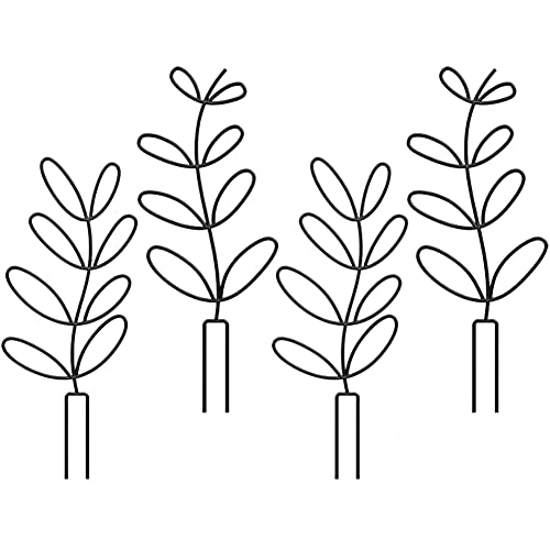 Clyictz Rankgitter für Zimmerpflanzen, Blattform, Gartenspalier für Kletterpflanzen, kleines Metallspalier für Topfpflanzen von Clyictz