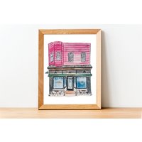 Aquarell Illustration Print Little Dokebi Greenpoint, Brooklyn, Ny von CocoCreatess