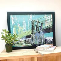 Nyc Brooklyn Bridge Druck Ich Wandkunst I Poster New York Reise von CocobluesNY