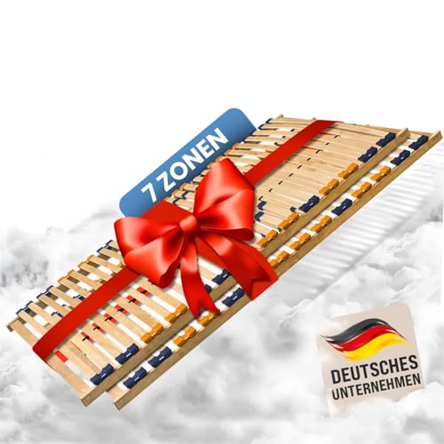 Coemo Partner-Set 2 x Lattenrost MULTIRA 100 x 200 cm 7-Zonen 28 Leisten Härtegrad verstellbar Coemo Partner-Set 2 x Lattenrost MULTIRA 100 x 200 cm 7-Zonen 28 Leisten Härtegrad verstellbar von Coemo
