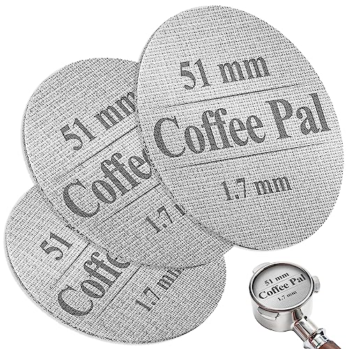 Pucksieb 51 mm, Espresso-Filter für Delonghi Siebträger 51 mm, untere Duschwand – 1,7 mm dick, 150 μm Mesh – 316 Edelstahl von Coffee Pal
