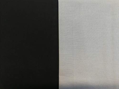 Cogal Designer Bettwäsche, Note, Uni/zweifarbig, 100% Baumwolle, Made in Italy (Black/warm Grey, 135 x 200 cm) von Cogal