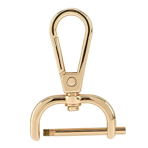 Colcolo Drehbare Karabinerverschlüsse für Taschen, Handtaschen, abnehmbare -Clips, PU-Zubehör, drehbare Karabinerhaken für DIY Carfts, 19 mm Gold von Colcolo