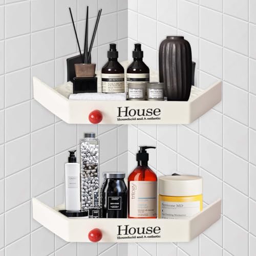 Duschablage Ecke Kunststoff 2 Stück Badezimmer Regal Ohne Bohren Plastik, Duschregal Ecke Kleben, Selbstklebender Duschkorb, Duschregal, Eckregal Bad, Badregal Für Dusche, Für Bad Küche Toilette Duschablage Ecke Kunststoff 2 Stück Badezimmer Regal Ohne Bohren Plastik, Duschregal Ecke Kleben, Selbstklebender Duschkorb, Duschregal, Eckregal Bad, Badregal Für Dusche, Für Bad Küche Toilette von Colexy
