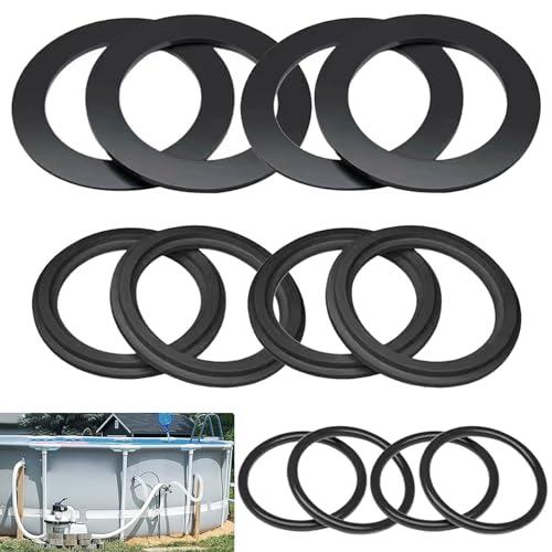 Collect Light 12 Stück Pool O-Ring Dichtungsringe für Intex 25076RP Unterlegscheibe und Ring Kit O Gummitüllen Ersatzteil Dichtung für Intex Pool Teile 10747,25006,25010,28633,28635 28621 ect von Collect Light