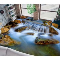 3D Blau Wasserfall Design Jj7169Ff Boden Tapete Wandbilder Selbstklebende Abnehmbare Bad Wasserdichtboden Teppich Matte Print Epoxy Küche von ColofulHomeDecors