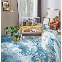 3D Elegante Blaue Stil Jj7309Ff Boden Tapete Wandbilder Selbstklebende Abnehmbare Bad Wasserdichtboden Teppich Matte Print Epoxy Küche von ColofulHomeDecors