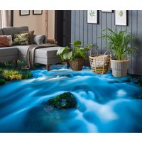 3D Geschichte Blau Wasser Jj7507Ff Boden Tapete Wandbilder Selbstklebende Abnehmbare Bad Wasserdichtboden Teppich Matte Print Epoxy Küche von ColofulHomeDecors