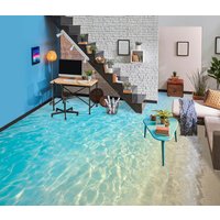 3D Licht Und Blaues Meer Jj7117Ff Boden Tapete Wandbilder Selbstklebende Abnehmbare Bad Wasserdichtboden Teppich Matte Print Epoxy Küche von ColofulHomeDecors