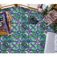 3D Lila Blume Form Jj5198Ff Boden Tapete Wandbilder Selbstklebende Abnehmbare Bad Wasserdichtboden Teppich Matte Print Epoxy Küche von ColofulHomeDecors