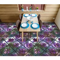 3D Lila Blume Muster Art Jj5204Ff Boden Tapete Wandbilder Selbstklebende Abnehmbare Bad Wasserdichtboden Teppich Matte Print Epoxy Küche von ColofulHomeDecors